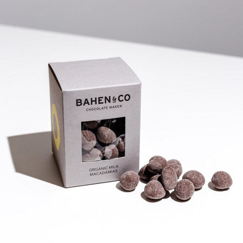 Bahen & Co Organic Milk Macadamias Chocolate Coated | 100g - iPantry UAE