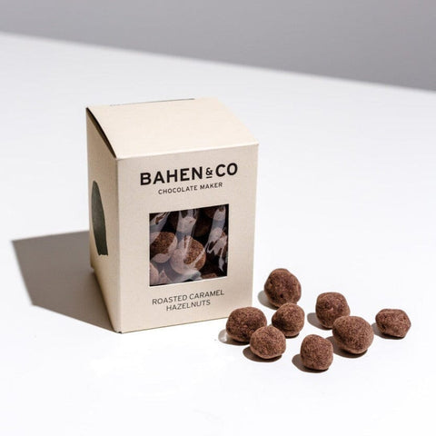 Bahen & Co Roasted Caramel Hazelnuts Chocolate Coated | 100g - iPantry UAE