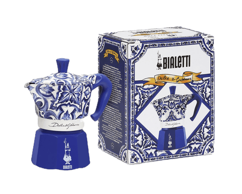Bialetti Dolce & Gabbana Mediterranean Blue Moka Express 3 Cup - iPantry UAE