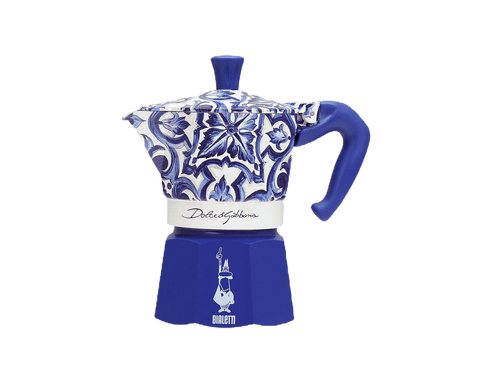 Bialetti Dolce & Gabbana Mediterranean Blue Moka Express 3 Cup - iPantry UAE
