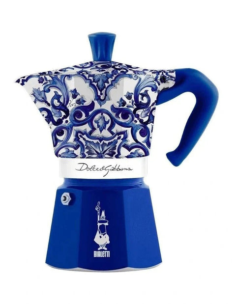 Bialetti Dolce & Gabbana Mediterranean Blue Moka Express 6 Cup - iPantry UAE