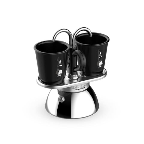 Bialetti Set Mini Induction 2 cup Black & 2 Bicchierini - iPantry UAE