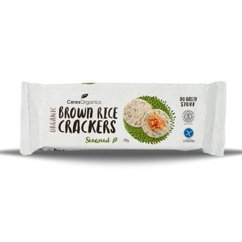 Brown Rice Crackers Seaweed 115g - iPantry UAE