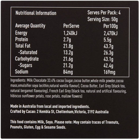 Cacao Earl Grey Milk Chocolate Petit Bites | 200g - iPantry UAE