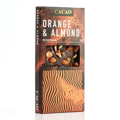 Cacao Orange & Almond Chocolate Bar | 85g - iPantry UAE