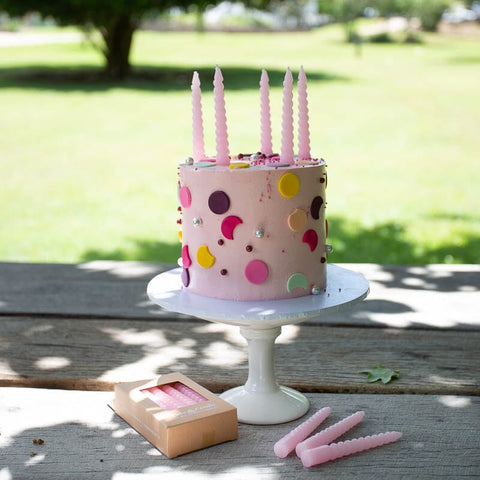 Cake & Candle 10cm Pink Large Spiral Candles 10 Pack - iPantry UAE