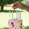 Cake & Candle 10cm White Large Spiral Candles 10 Pack - iPantry