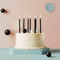 Cake & Candle Black Tall Cake Candles 12cm 12 Pack - iPantry UAE