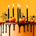 Cake & Candle Black Tall Cake Candles 12cm 12 Pack - iPantry UAE