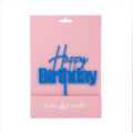 Cake & Candle Fun Happy Birthday Cake Topper - Blue - iPantry