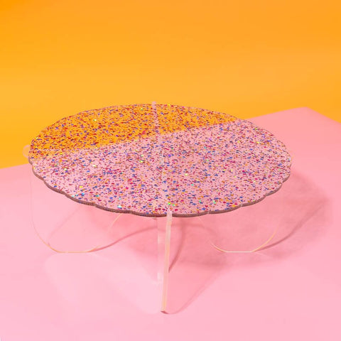 Cake & Candle Plateau Gateau 3 - Piece Cake Stand (Glitter / Clear) - iPantry UAE