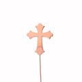 Cake & Candle Rose Gold Plated Cake Topper - Cross - iPantry