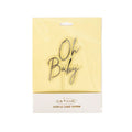 Cake & Candle Silver / Clear Layered Cake Topper - Oh Baby - iPantry UAE