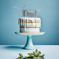 Cake & Candle Silver Metal Cake Topper - Awesome Dad - iPantry UAE