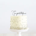 Cake & Candle Silver Metal Cake Topper - Congratulations - iPantry UAE