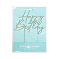 Cake & Candle Silver Metal Cake Topper - Happy Birthday (No. 4) - iPantry UAE