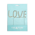 Cake & Candle Silver Metal Cake Topper - Love - iPantry UAE