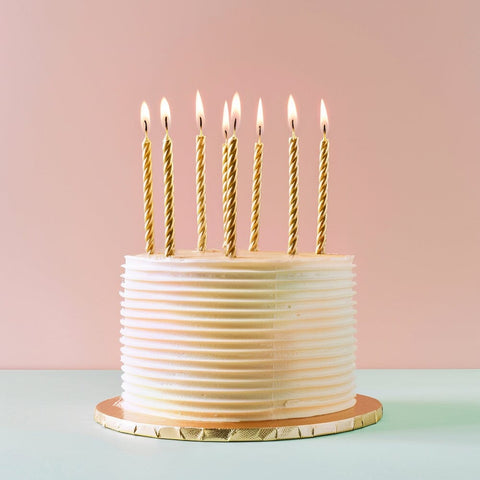 Cake & Candle Spiral Cake Candles Gold 12 Pack - iPantry UAE