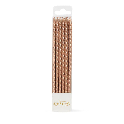 Cake & Candle Spiral Cake Candles Gold 12 Pack - iPantry UAE