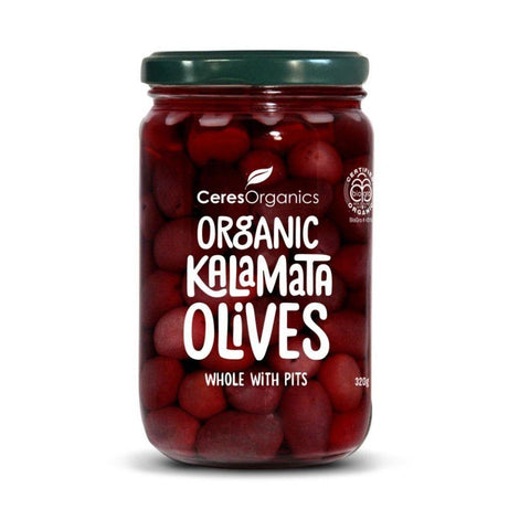 Ceres Organics Kalamata Olives Whole with Pits | 320g - iPantry UAE