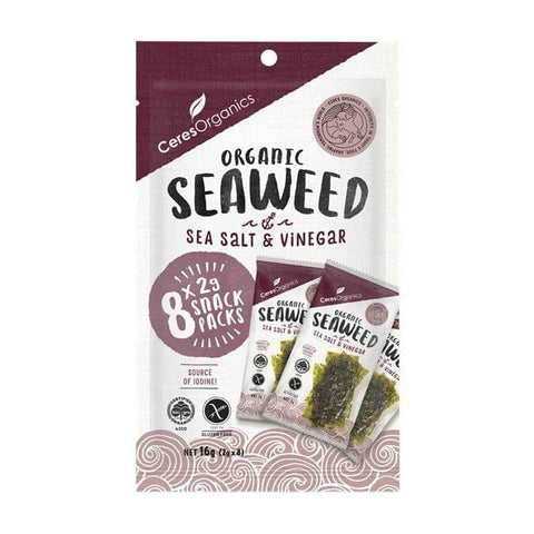 Ceres Organics Seaweed Sea Salt & Vinegar Snack Pack | 8 x 2g - iPantry