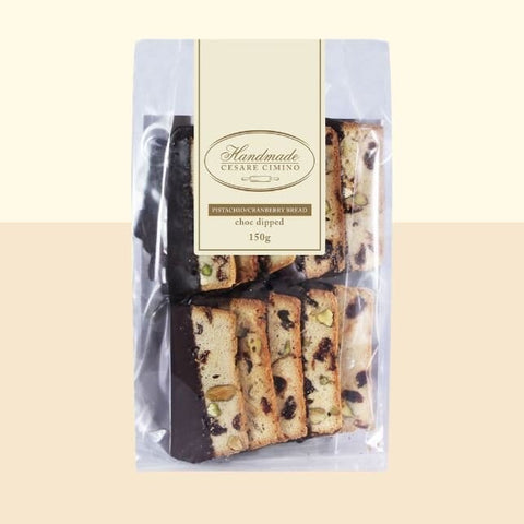 Cesare Cimino Choc Dipped Pistachio & Cranberry Almond Bread | 150g - iPantry