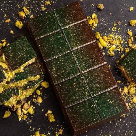 Choced Pistachio Kunafa Dark Chocolate Block 2 Pack - iPantry UAE