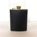 Clinq Brass and Leather Hip Flask | 240mL - iPantry UAE