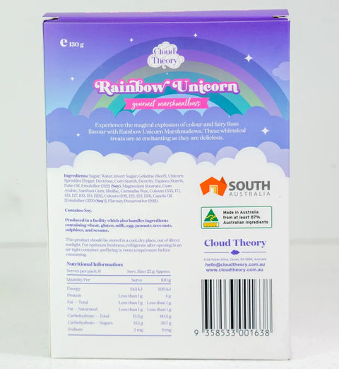 Cloud Theory Rainbow Unicorn Gourmet Marshmallow 6 Pack | 130g - iPantry