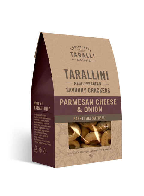 Continental Taralli Biscuit Parmesan Cheese Onion Tarallini | 125g - iPantry