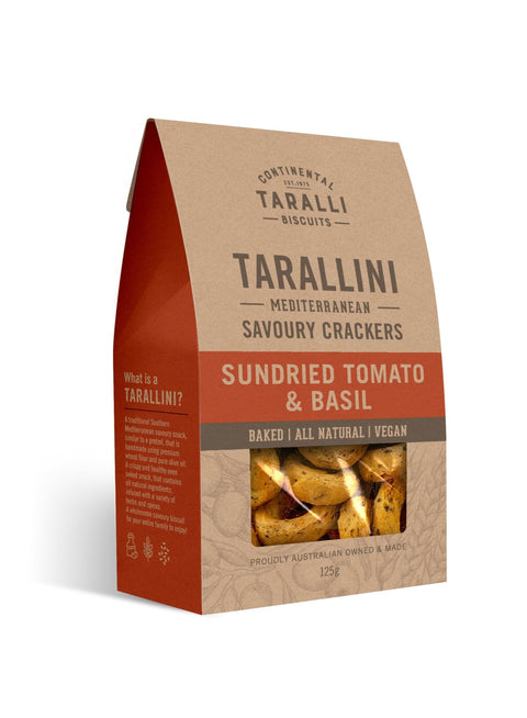Continental Taralli Biscuit Sundried Tomato Basil Tarallini | 125g - iPantry