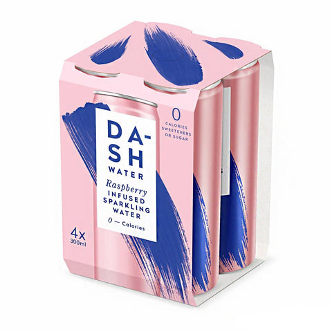 Dash Water Sparkling Water with Raspberry 4 Pack | 300mL - iPantry