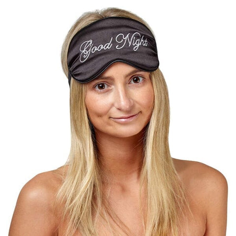 Dilly's Collections Goodnight Satin Black Eye Mask - iPantry UAE