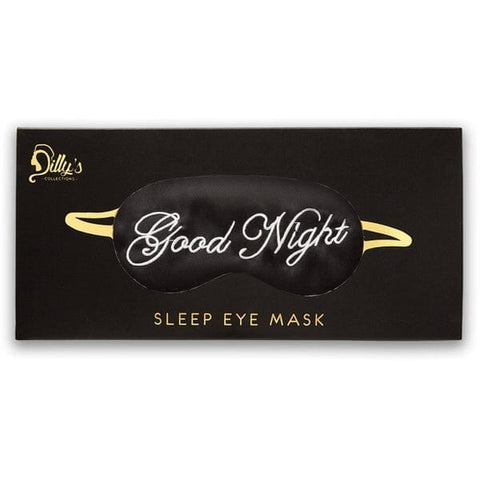 Dilly's Collections Goodnight Satin Black Eye Mask - iPantry UAE