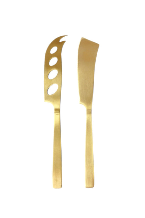 Gabel & Teller Satin Gold Cheese Set 2 Pieces - iPantry UAE