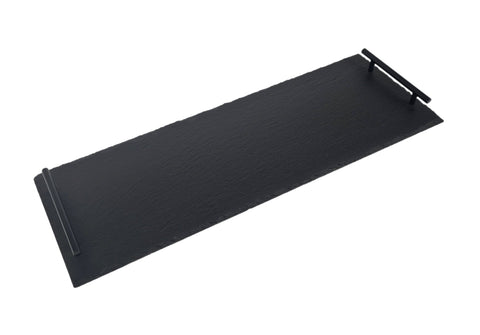 Gabel & Teller Slate Tray with Matte Black Handles | 60 x 20cm - iPantry UAE