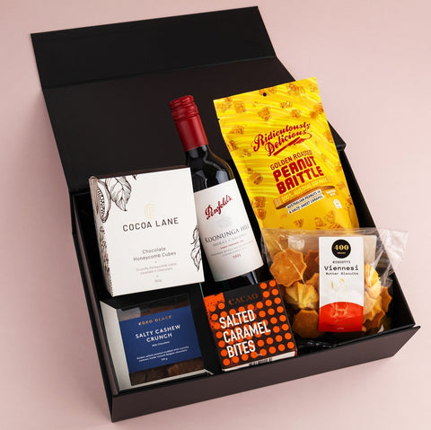 GiftSec Red Wine & Sweet Bites Hamper - iPantry UAE