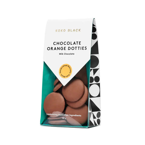 Koko Black Chocolate Orange Dotties Milk | 100g - iPantry UAE