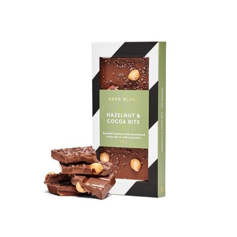 Koko Black Hazelnut & Cocoa Bits Milk Chocolate | 100g - iPantry UAE