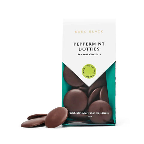 Koko Black Peppermint Dotties Dark | 100g - iPantry UAE
