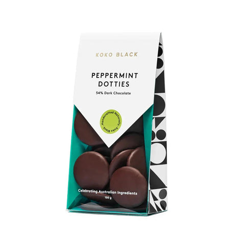 Koko Black Peppermint Dotties Dark | 100g - iPantry UAE