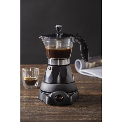 Leaf & Bean Electric Espresso Maker Black & Silver - iPantry UAE