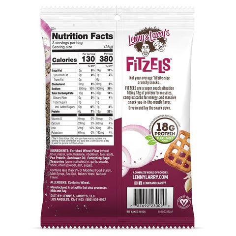 Lenny & Larry Fitzels Protein Pretzels Everything Bagel | 85g - iPantry UAE