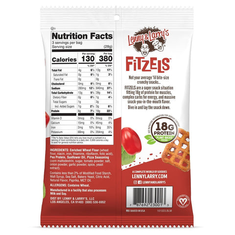Lenny & Larry Fitzels Protein Pretzels Pizza Palooza | 85g - iPantry UAE