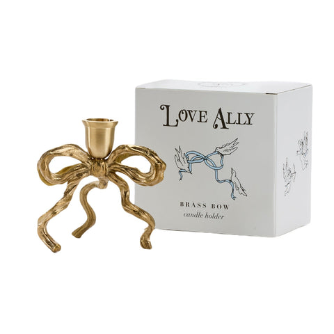 Love Ally Brass Bow Candle Holder - iPantry UAE