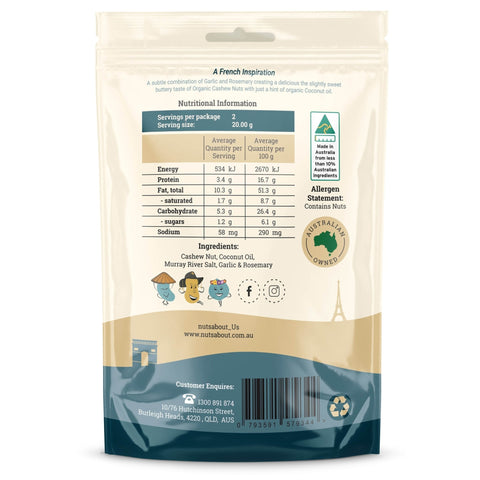 Nuts About Garlic & Rosemary Cashews | 40g - iPantry UAE
