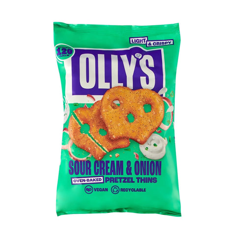 Olly's Sour Cream & Onion Pretzel Thins | 140g - iPantry UAE