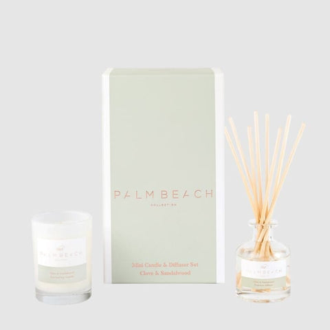 Palm Beach Collection Mini Candle & Diffuser Clove & Sandalwood Gift Pack - iPantry UAE