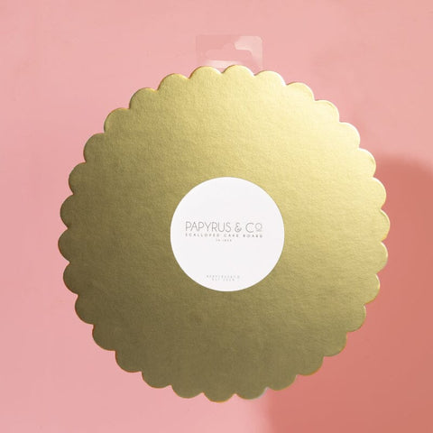 Papyrus 10" Scalloped Cake Board - Gold - iPantry UAE