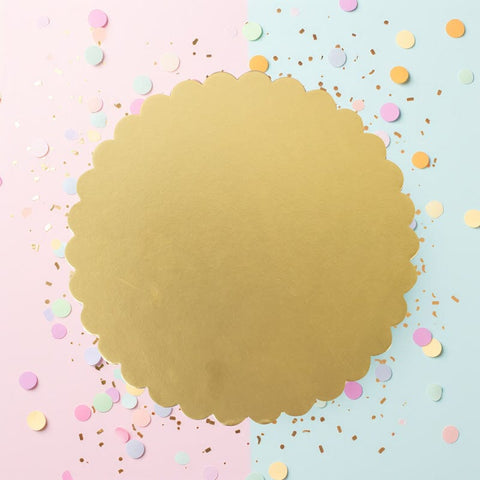 Papyrus 10" Scalloped Cake Board - Gold - iPantry UAE